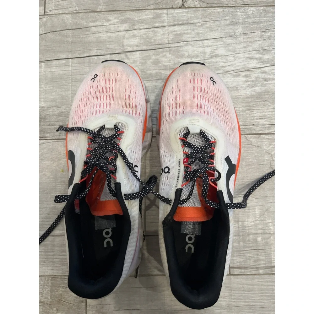 ON Running Cloudswift Women's‎ White Orange Athletic Shoes USW 10 UK 8